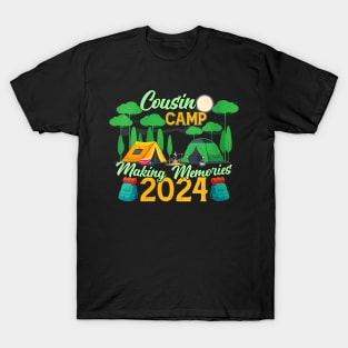Womens Cousin Camp Making Memories Summer Vacation Family 2024 T-Shirt